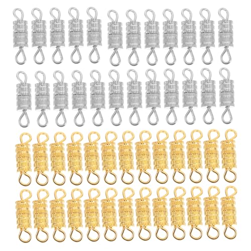 HAPINARY 120 Stück Teiliges Schraubverschluss Schmuckherstellung Langlebige in Gold und Silber für DIY Armbänder und Halsketten Einfach zu Verbinden Vielseitiges Schmuckzubehör HAPINARY 120 Stück Teiliges Schraubverschluss Schmuckherstellung Langlebige in Gold und Silber für DIY Armbänder und Halsketten Einfach zu Verbinden Vielseitiges Schmuckzubehör von HAPINARY