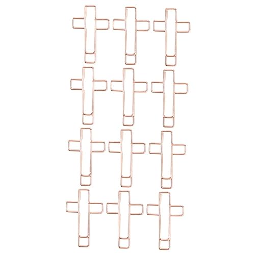 HAPINARY Büroklammern Mit Kreuzmotiv Roségold Lesezeichenklammern Für Bibel Memohalter Büroordner von HAPINARY