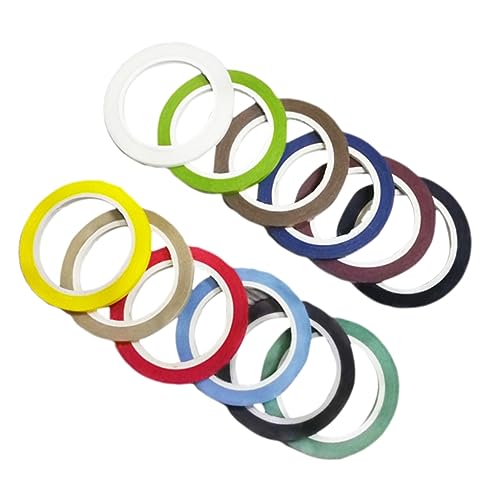 HAPINARY 12rollen Einfarbige Washi-klebeband Dünne Papierbänder Tagebuch-album-klebeband Geschenkverpackungsbänder Gemischte Farben von HAPINARY