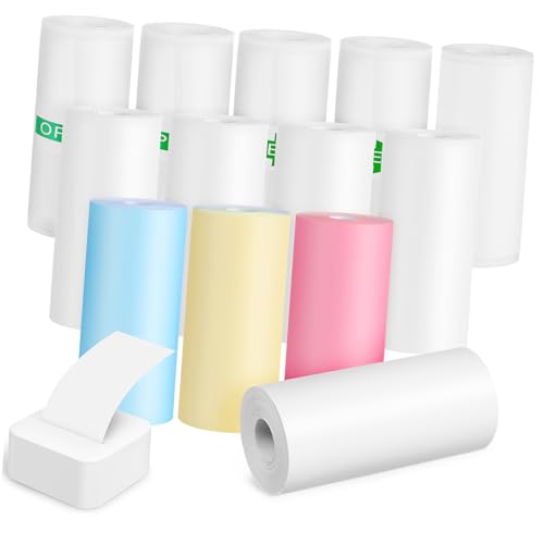 HAPINARY 13 Rollen Mini Thermopapier mit Selbstklebendem Farbigem und Weißem Druckpapier für Thermodrucker Klare Drucke Vielseitig Einsetzbar Installieren HAPINARY 13 Rollen Mini Thermopapier mit Selbstklebendem Farbigem und Weißem Druckpapier für Thermodrucker Klare Drucke Vielseitig Einsetzbar Installieren von HAPINARY