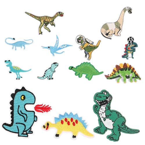 HAPINARY 13 Stück Dinosaurier Aufkleber, Große Bestickte Aufnäher, Dinosaurier, Stickflicken, Bestickte Aufnäher Für Kleidung, Dinosaurier Stickerei Applikationen HAPINARY 13 Stück Dinosaurier Aufkleber, Große Bestickte Aufnäher, Dinosaurier, Stickflicken, Bestickte Aufnäher Für Kleidung, Dinosaurier Stickerei Applikationen von HAPINARY