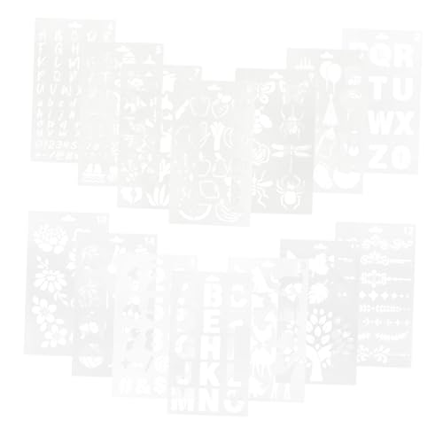 HAPINARY 14 Teilige Zeichenschablonen Für Buchstaben, Malschablonen, Malschablonen, Kleine Schablonen Zum Malen, Praktische Schablonen, Wiederverwendbare Zeichenschablonen, Zeichen Und von HAPINARY