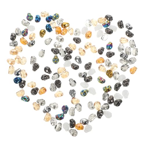 HAPINARY 140 Stück Totenkopfperlen, Schmuckzubehör, DIY Schmuckherstellungsbedarf, Totenkopfperlen Anhänger, Anhänger Für Armbänder, Schmuckbastelzubehör, DIY Bastelperlen, DIY Perlen, von HAPINARY