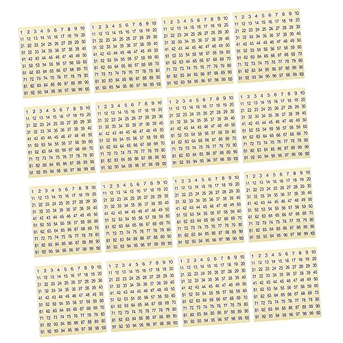 HAPINARY 15 Blätter Runde Zahlenaufkleber, Zahlenaufkleber Etiketten, Zahlenschild Aufkleber, Markierungszahlenaufkleber, Zahlenaufkleber Für Zuhause, Nummerierte Aufkleber 1 100, von HAPINARY