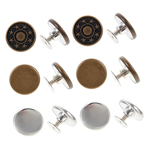 HAPINARY 15 Stück Abnehmbare Jeansknöpfe Metallene Taillenbuckle ohne Nähen Verstellbar und Wiederverwendbar für Hosen Röcke und Anzüge Silber Antikbronze Bronze HAPINARY 15 Stück Abnehmbare Jeansknöpfe Metallene Taillenbuckle ohne Nähen Verstellbar und Wiederverwendbar für Hosen Röcke und Anzüge Silber Antikbronze Bronze von HAPINARY