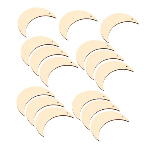 HAPINARY 15 Stück Mondchips Bastelausschnitte Hängende Verzierung in Mondform Mondgeformte Ausgeschnittenes Handwerk Unvollendetes Handwerk Hauswarming Hanging Ornament Beige Holz HAPINARY 15 Stück Mondchips Bastelausschnitte Hängende Verzierung in Mondform Mondgeformte Ausgeschnittenes Handwerk Unvollendetes Handwerk Hauswarming Hanging Ornament Beige Holz von HAPINARY