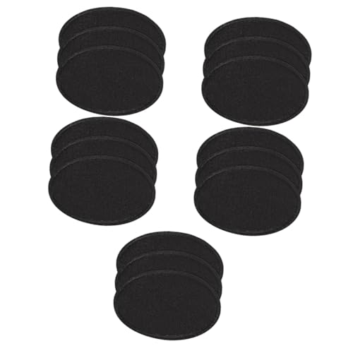HAPINARY 15 Stück Ovale Stickflicken, DIY Hatflicken, DIY Nähapplikationen, Kleidungsapplikationen, Stoffreparaturflicken, Kleidungszubehör, Selbstklebende Kleidungsflicken, Austauschbare von HAPINARY