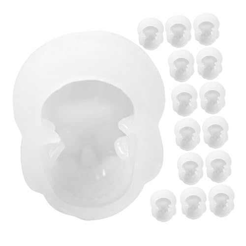 HAPINARY 15 Stück Teiliges Flexibles Silikon-skull-gießform DIY Halskettenanhänger mit Feinen Details Langlebig und Vielseitig für Resin Epoxidharz Kerzen und Wachs für Kreative von HAPINARY