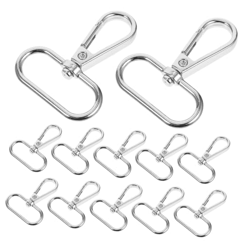 HAPINARY 15 Stück Teiliges Zinklegierung Karabinerverschlüsse Drehbare Schlüsselanhänger Haken für DIY Schmuck Armbänder Halsketten Reparatur Zubehör Silber HAPINARY 15 Stück Teiliges Zinklegierung Karabinerverschlüsse Drehbare Schlüsselanhänger Haken für DIY Schmuck Armbänder Halsketten Reparatur Zubehör Silber von HAPINARY