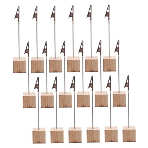 HAPINARY 15 Stück Vintage Holz Tischkartenhalter Robuste Foto und Menüklammern für Hochzeiten Partys und Büro Vielseitige Ständer für Tischnummern und Notizen von HAPINARY
