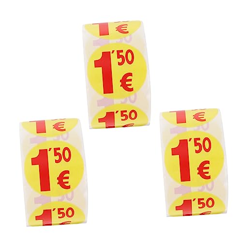 HAPINARY 1500 Stücke 1 50 Euro Aufkleber Datum Dot Etiketten für Lebensmittel Abnehmbare Klebstoff Aufkleber Aufkleber von HAPINARY