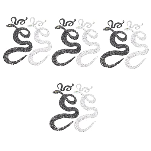 HAPINARY 16 Stck. Teiliges Schlangenförmiges Strass Patch Selbstklebende Applikationen für DIY Bekleidung Dekorative Ornamente Zubehör für Kleidung und Accessoires für Projekte von HAPINARY