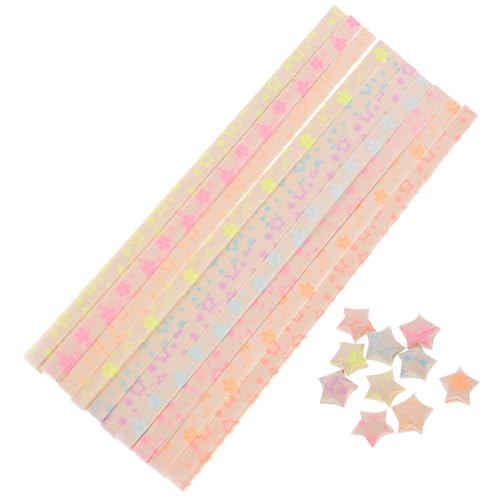 HAPINARY 180 Stück Leuchtende Handgefertigte Origami Sterne, Faltpapierstreifen, Papiersterne, Weihnachtssterne, Papierstreifen Zum Basteln, Stern Origami Papier, Origami Sternstreifen, von HAPINARY