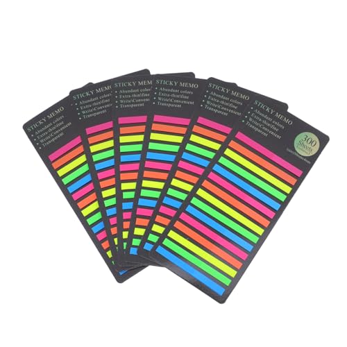 HAPINARY 1800 Stück Transparente Pet Lange Index Tabs Selbstklebende Haftstreifen für Bücher Notizbücher Planer Effiziente Seitenmarkierung Sicher Haftend für Büro und Schule von HAPINARY