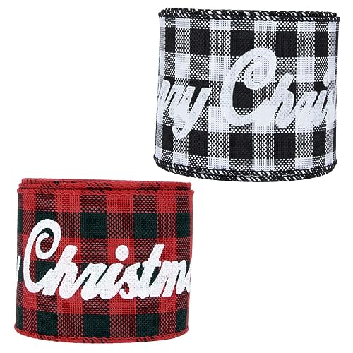 HAPINARY 2 Rollen Christbaumschmuckband, Geschenkband, Dekorationsband, Partyband, Geschenkband, Weihnachtsband, Weihnachtsbaumband, Geschenkverpackungszubehör, Weihnachtsband von HAPINARY