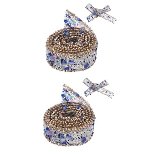 HAPINARY 2 Rollen Dekorative Diamant Gürtel Strasssteine ​​Für Kleidung, Verziertes Band, Selbstklebende Strasssteine, Zarte Kostümbesätze, Strasssteine ​​Zur Verzierung Von Kleidung, DIY von HAPINARY