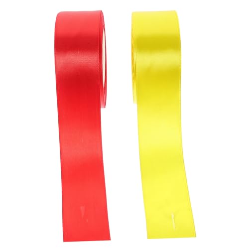 HAPINARY 2 Rollen Satin Geschenkband Breit in Rot und Gelb Langlebiges Polyesterband für Geschenkverpackung DIY Dekoration Schleifen Basteln und Partyaccessoires HAPINARY 2 Rollen Satin Geschenkband Breit in Rot und Gelb Langlebiges Polyesterband für Geschenkverpackung DIY Dekoration Schleifen Basteln und Partyaccessoires von HAPINARY