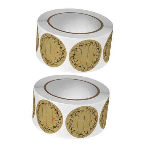 HAPINARY 2 Rollen Selbstklebende Etiketten, Siegelaufkleber, Geschenkzubehör, Dekorative Geschenkaufkleber, Siegelaufkleber, DIY Aufkleber, Geschenkzubehör, Mehrzweckaufkleber, von HAPINARY