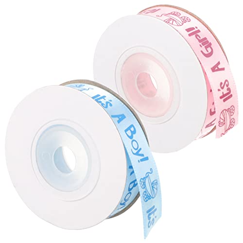 HAPINARY 2 Rollen Taufband, Geschenkband, Geschenkverpackungsband, Babyparty Dekorationsband, Süßes Band, Paketband, Valentinstags Verpackungsband, Bänder Zum Basteln HAPINARY 2 Rollen Taufband, Geschenkband, Geschenkverpackungsband, Babyparty Dekorationsband, Süßes Band, Paketband, Valentinstags Verpackungsband, Bänder Zum Basteln von HAPINARY