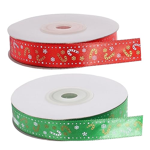 HAPINARY 2 Rollen Weihnachtsbaumband, Weihnachtsmotivband, Weihnachtsband, Dekoration, DIY Schleifenband, Weihnachtsbastelband, Geschenkband, Bastelband HAPINARY 2 Rollen Weihnachtsbaumband, Weihnachtsmotivband, Weihnachtsband, Dekoration, DIY Schleifenband, Weihnachtsbastelband, Geschenkband, Bastelband von HAPINARY