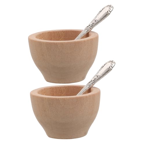 HAPINARY 2 Sätze Küchenzubehör Teiliges Mini Holzschalen für Puppenhäuser Realistische Dekoration für Szenen und Spielzeugmodelle HAPINARY 2 Sätze Küchenzubehör Teiliges Mini Holzschalen für Puppenhäuser Realistische Dekoration für Szenen und Spielzeugmodelle von HAPINARY