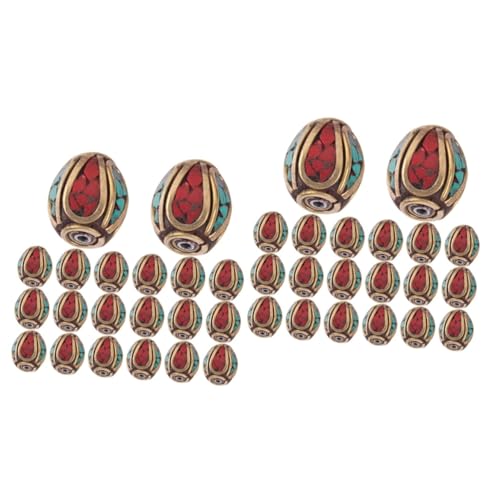 HAPINARY 2 Sätze Tibetische Buddha Spacer Perlen Handgefertigte Lochperlen Messing Mit Türkis Einfassung Für Diy Schmuckherstellung Und Buddhistische Aktivitäten 20 Stück * 2 HAPINARY 2 Sätze Tibetische Buddha Spacer Perlen Handgefertigte Lochperlen Messing Mit Türkis Einfassung Für Diy Schmuckherstellung Und Buddhistische Aktivitäten 20 Stück * 2 von HAPINARY