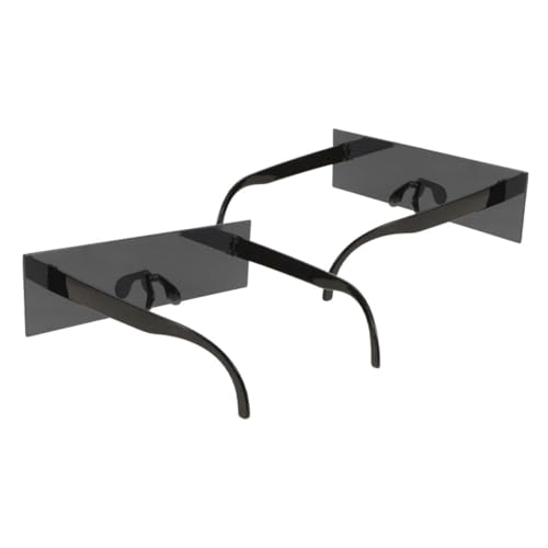 HAPINARY 2 Stück Gerade Teller Sonnenaugen -sonnenbrille Party-sonnenbrille Aus Kunststoff Halloween-party-brille Hässliche Sonnenbrille Rollläden Coole Sonnenbrille Schwarz Stk von HAPINARY
