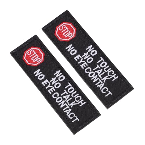 HAPINARY 2 Stück Hundeweste Aufnäher No Touch No Eye Contact Bestickte Klett Patches für Service Hunde und Haustiertraining Stilvolle Wiederverwendbare Abzeichen für Geschirre HAPINARY 2 Stück Hundeweste Aufnäher No Touch No Eye Contact Bestickte Klett Patches für Service Hunde und Haustiertraining Stilvolle Wiederverwendbare Abzeichen für Geschirre von HAPINARY
