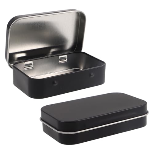 HAPINARY 2 Stück Mini Metall Dose mit Deckel Rechteckige Robuste Aufbewahrungsbox Metall mit Scharnier Staubdicht und Feuchtigkeitsgeschützt für Schlüssel Süßigkeiten Büro Reisen Zuhause HAPINARY 2 Stück Mini Metall Dose mit Deckel Rechteckige Robuste Aufbewahrungsbox Metall mit Scharnier Staubdicht und Feuchtigkeitsgeschützt für Schlüssel Süßigkeiten Büro Reisen Zuhause von HAPINARY