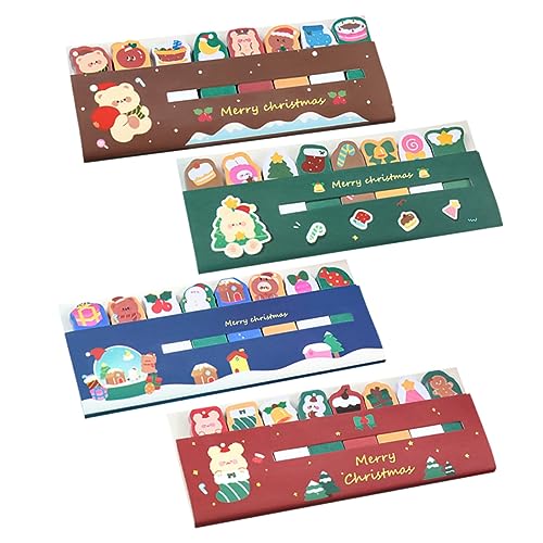 HAPINARY 2 Stück Niedlichen Haftnotizen Cartoon Lesezeichen Seitenmarker für Schule und Haushalt Lesehilfen für Studenten Verschiedene Designs Freudiger Bär Zuckerstamm Glöckchen von HAPINARY