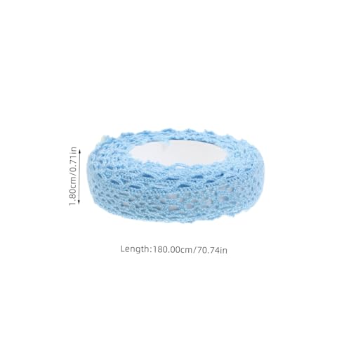 HAPINARY 2 Stück Selbstklebendes Doppelseitiges Baumwoll Spitzenband Teiliges Set in Blau und Hellviolett Robustes Dekorationsband für DIY Basteln Hochzeit Nähen und Vintage von HAPINARY