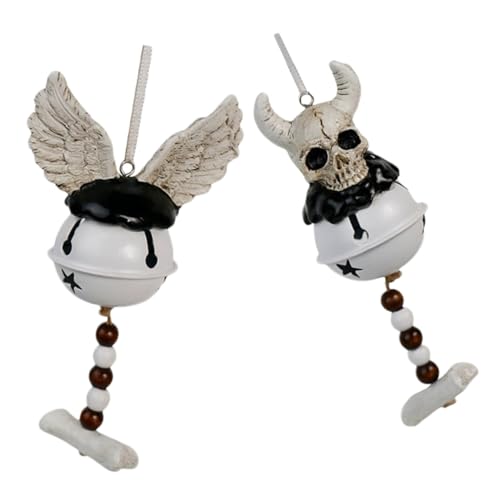 HAPINARY 2 Stück Teiliges Halloween Windspiel mit Totenschädeln Langlebige Detailreiche Dämonen Hängebells für Garten Veranda und Terrasse Klarer Einfache Montage für Gruselige Outdoor HAPINARY 2 Stück Teiliges Halloween Windspiel mit Totenschädeln Langlebige Detailreiche Dämonen Hängebells für Garten Veranda und Terrasse Klarer Einfache Montage für Gruselige Outdoor von HAPINARY