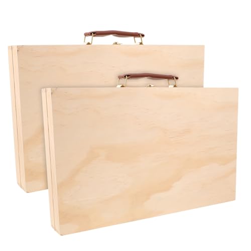 HAPINARY 2 Stück Teiliges Holzkasten für Ölgemälde mit Ergonomischem Griff Tragbare Pigment und aus Leichtem Kiefernholz für Atelier und Außenmalerei Kompakte Aufbewahrung für Pinsel und HAPINARY 2 Stück Teiliges Holzkasten für Ölgemälde mit Ergonomischem Griff Tragbare Pigment und aus Leichtem Kiefernholz für Atelier und Außenmalerei Kompakte Aufbewahrung für Pinsel und von HAPINARY