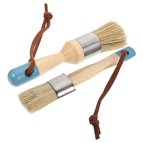 HAPINARY 2 Stück Teiliges Malerpinsel Set Rundkopf Multifunktionale Wachsmalerei Pinsel für Täglichen Gebrauch Ergonomischer Griff Langlebige Borsten für Ölfarben Präzise Farbverteilung von HAPINARY