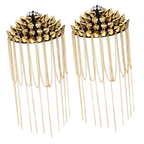 HAPINARY 2 Stück Teiliges Metall Epauletten mit Quasten und Nietverzierung DIY Kleidung Zubehör für Kostüm Punk Stil Schulterabzeichen für Damen und Herren Einfach Anzunähen Vielseitig HAPINARY 2 Stück Teiliges Metall Epauletten mit Quasten und Nietverzierung DIY Kleidung Zubehör für Kostüm Punk Stil Schulterabzeichen für Damen und Herren Einfach Anzunähen Vielseitig von HAPINARY