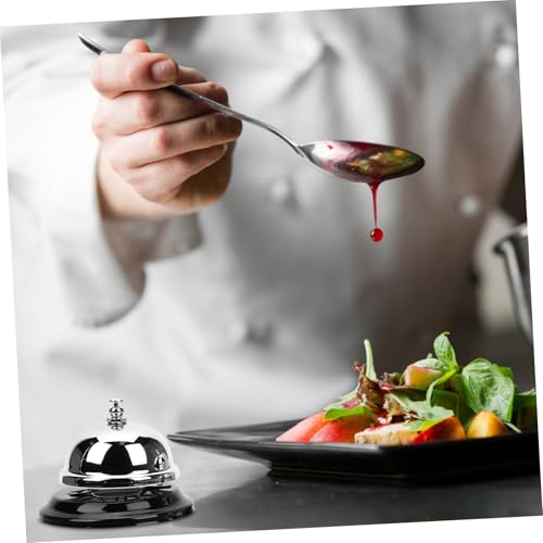 HAPINARY 2 Stück Teiliges Metall Tischklingel Klare Klang Serviceglocke für Restaurant Büro Spiel Robust und Einfach zu Bedienen Geeignet für Empfang Unterricht Party Gold und Silber von HAPINARY