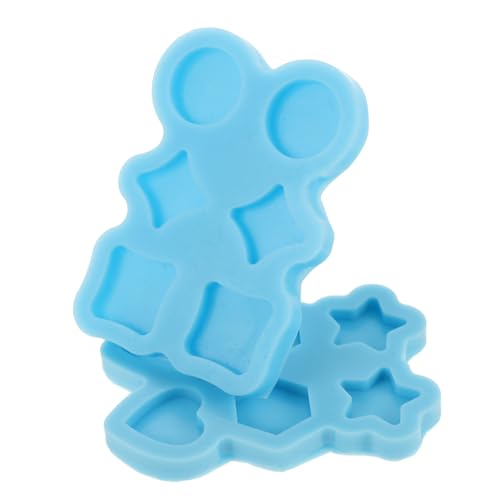 HAPINARY 2 Stück Teiliges Silikon Ohrstecker Formen Stern Herz Viereck Resin Schmuck Gießformen DIY Schmuckherstellung Anfängerfreundlich Glatte Oberfläche Portable von HAPINARY