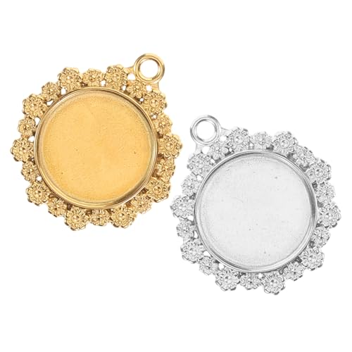 HAPINARY 2 Stücke Runde Anhänger Lünette Diy Schmuckfassungen für Armbänder und Ohrringe Dekoration mit Blumenmuster Langlebig und Vielseitig Einsetzbar HAPINARY 2 Stücke Runde Anhänger Lünette Diy Schmuckfassungen für Armbänder und Ohrringe Dekoration mit Blumenmuster Langlebig und Vielseitig Einsetzbar von HAPINARY