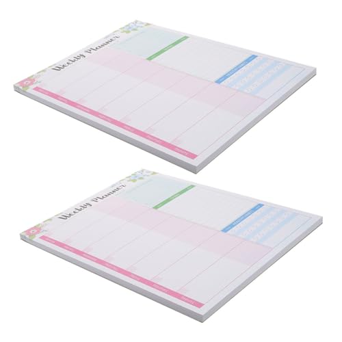 HAPINARY 2 Teiliges Notizbuch, To Do Liste, Notizblock, Wöchentlicher Terminplaner, Erinnerungsnotizblock, Terminplaner, Wochenplaner Für Zimmer, Notizbuch, Notizblock Für Tägliche von HAPINARY