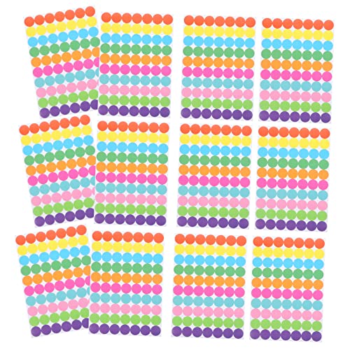 HAPINARY 20 Blatt Punktetiketten Kreispunktaufkleber Bunte Kreisaufkleber Kreisetikettenaufkleber Farbige Etikettenaufkleber Kleine Runde Aufkleber Punkte Selbstklebende von HAPINARY