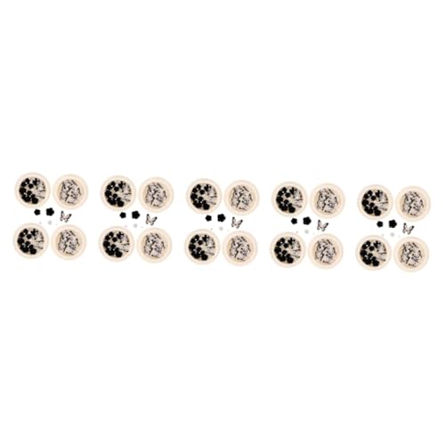 HAPINARY 20 Boxen Boxen Schwarze Kamelien Wasserdiamanten Charms Rhinestones und Perlen für Nagelkunst DIY Nageldekorationen für Einzigartige Looks von HAPINARY