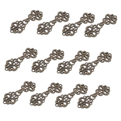 HAPINARY 20 Paare Metall Frogs Verschlüsse zum Nähen Vintage Chinesische Knöpfe für Cheongsam Hanfu Vielseitige Jackenknöpfe Einfache Anbringung Dekorative Kleidungsfastener von HAPINARY