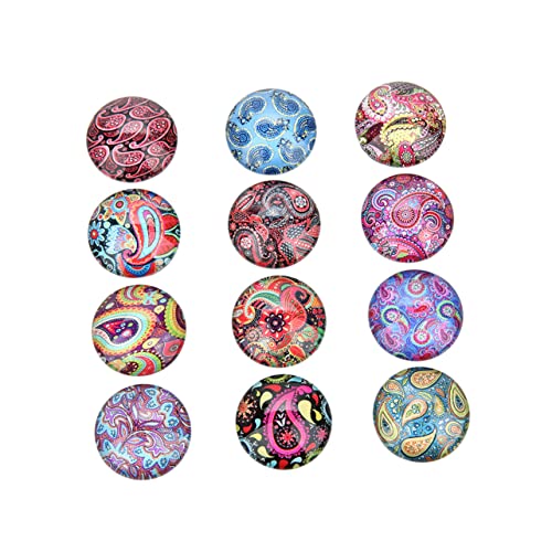 HAPINARY 20 Stück 18 Mm Diy-schmuckzubehör Kreativer Ethno-stil Patches Unregelmäßige Wassertropfen Glas-cabochons Meteor-glas-patches Bedrucktes Glas-patch Für Bastelarbeiten von HAPINARY