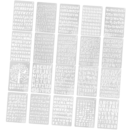 HAPINARY 20 Stück Alphabet Malschablonen, Kleine Buchstabenschablonen, Kleine Schablonenbuchstaben, Schreibschablonen, Multifunktions Buchstabenschablonen, Englische Buchstabenschablonen, von HAPINARY