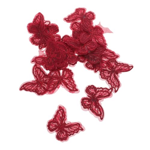 HAPINARY 20 Stück Bestickter Spitzenschmetterling Schmetterlingsverzierungen Schmetterlingsflecken Schmetterlings-Spitzenbesatz Schmetterlings-Spitzenaufnäher Spitzenapplikation rot HAPINARY 20 Stück Bestickter Spitzenschmetterling Schmetterlingsverzierungen Schmetterlingsflecken Schmetterlings-Spitzenbesatz Schmetterlings-Spitzenaufnäher Spitzenapplikation rot von HAPINARY