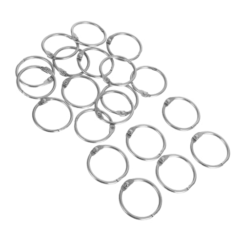 HAPINARY 20 Stück Bindering Dateibindemittelringe Notebook-Ringe Notebook -Bindemittel Ringe Buchbinderringe Karteikartenringe Lose Binderringe aus Metall Rostfreier Stahl Silber von HAPINARY