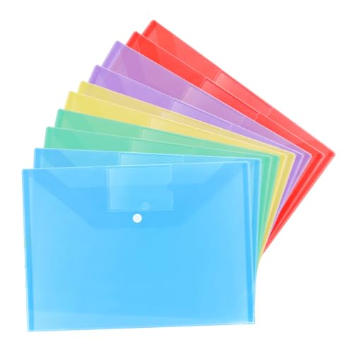 HAPINARY 20 Stück Dokumententaschen mit Bunte Knopfverschluss Dateien Organizer mit Etikettentaschen Stabil und Wasserabweisend für Bürobedarf und Dokumentenorganisation von HAPINARY