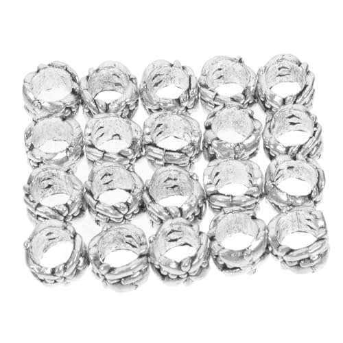 HAPINARY 20 Stück Große Legierungszwischenperlen mit Großem Loch für DIY Schmuckherstellung Antike Europäische Spacer Perlen für Armband Halskette Tibetische Röhrenperlen Zubehör HAPINARY 20 Stück Große Legierungszwischenperlen mit Großem Loch für DIY Schmuckherstellung Antike Europäische Spacer Perlen für Armband Halskette Tibetische Röhrenperlen Zubehör von HAPINARY