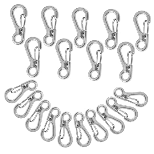 HAPINARY 20 Stück Hängeschnalle, Schmuck, Schlüsselanhänger, Karabinerhaken, Kleine Karabinerhaken, Mini Karabiner, Professioneller Karabinerhaken, Outdoor Karabiner, Metallclips, HAPINARY 20 Stück Hängeschnalle, Schmuck, Schlüsselanhänger, Karabinerhaken, Kleine Karabinerhaken, Mini Karabiner, Professioneller Karabinerhaken, Outdoor Karabiner, Metallclips, von HAPINARY