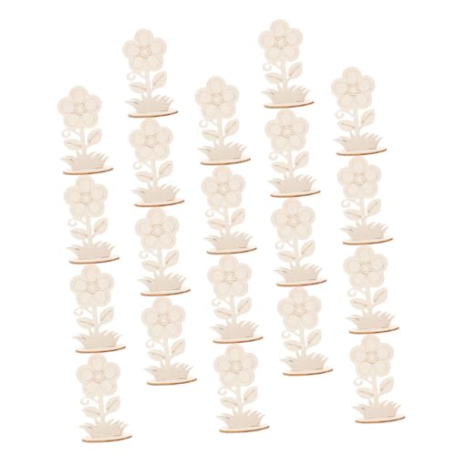 HAPINARY 20 Stück Handbemalte Blumenornamente Für Kinder, DIY Dreidimensionale Holzblumen, Bemalte Tonblumen, Holzblumen, 12 Stück (Stil Drei), Holzblumenornament, Holzblumenornament von HAPINARY